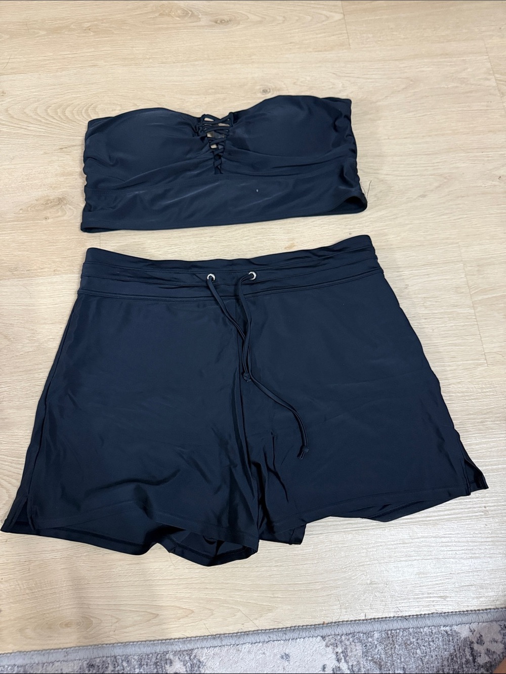 Women's 2 piece black swimsuit